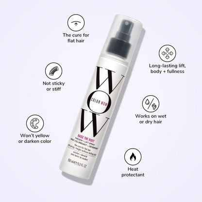 COLOR WOW Raise the Root Thicken + Lift Spray - All-Day Volume for Fine, Flat Hair without dulling color 5 Fl Oz (Pack of 1)