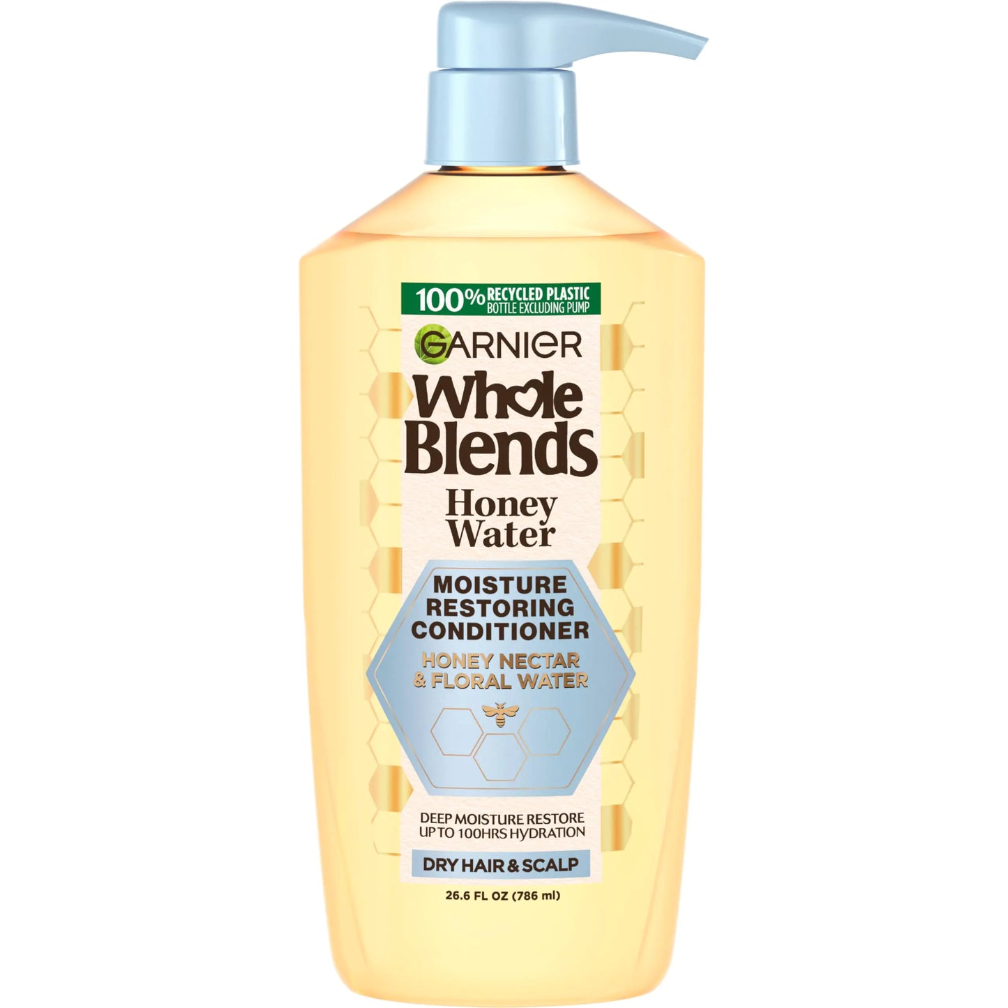 Garnier Whole Blends Honey Water Moisture Restoring Conditioner Hair Care for Dry Hair and Dry Scalp with Honey Nectar and Floral Water